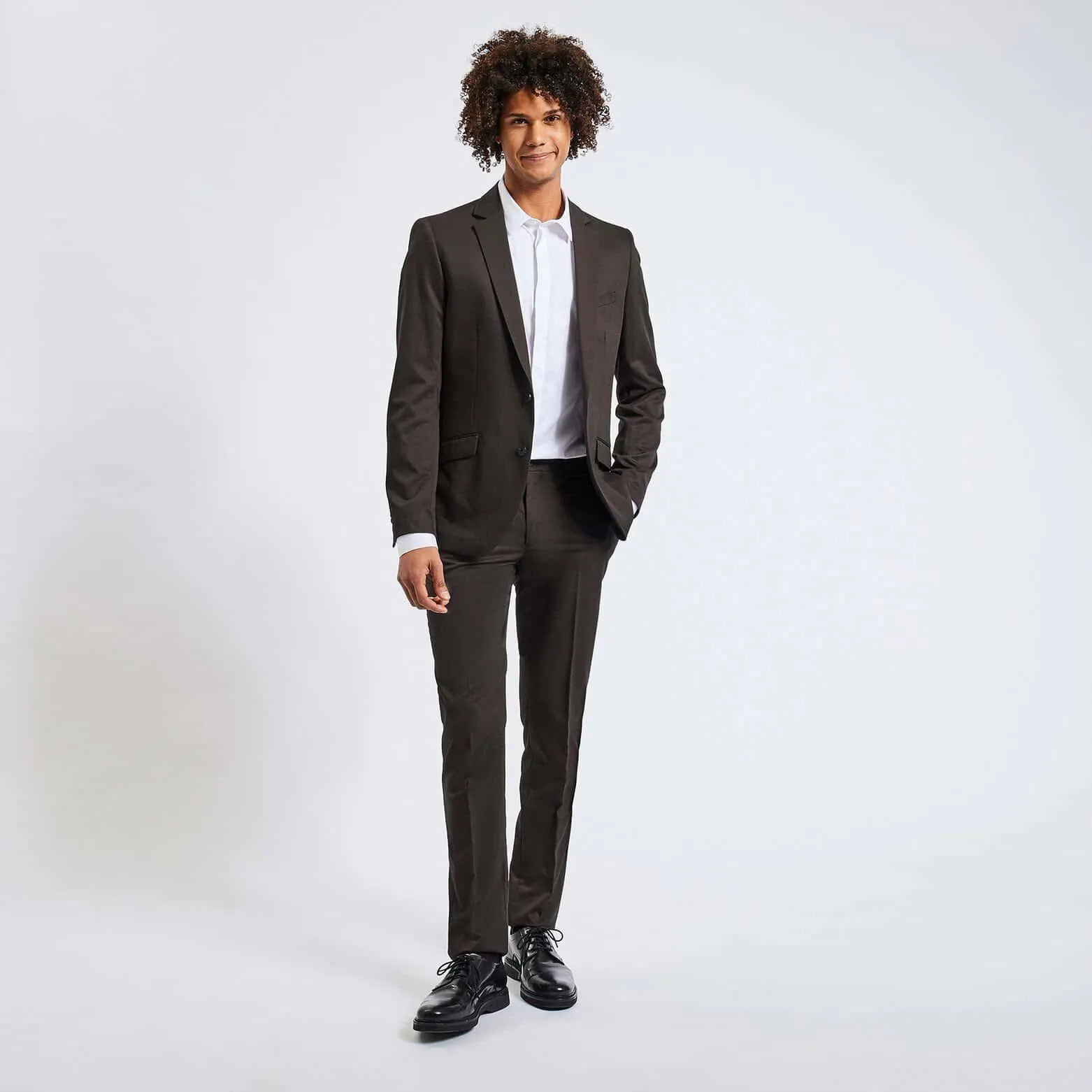 Costume 2 pièces slim - Marron