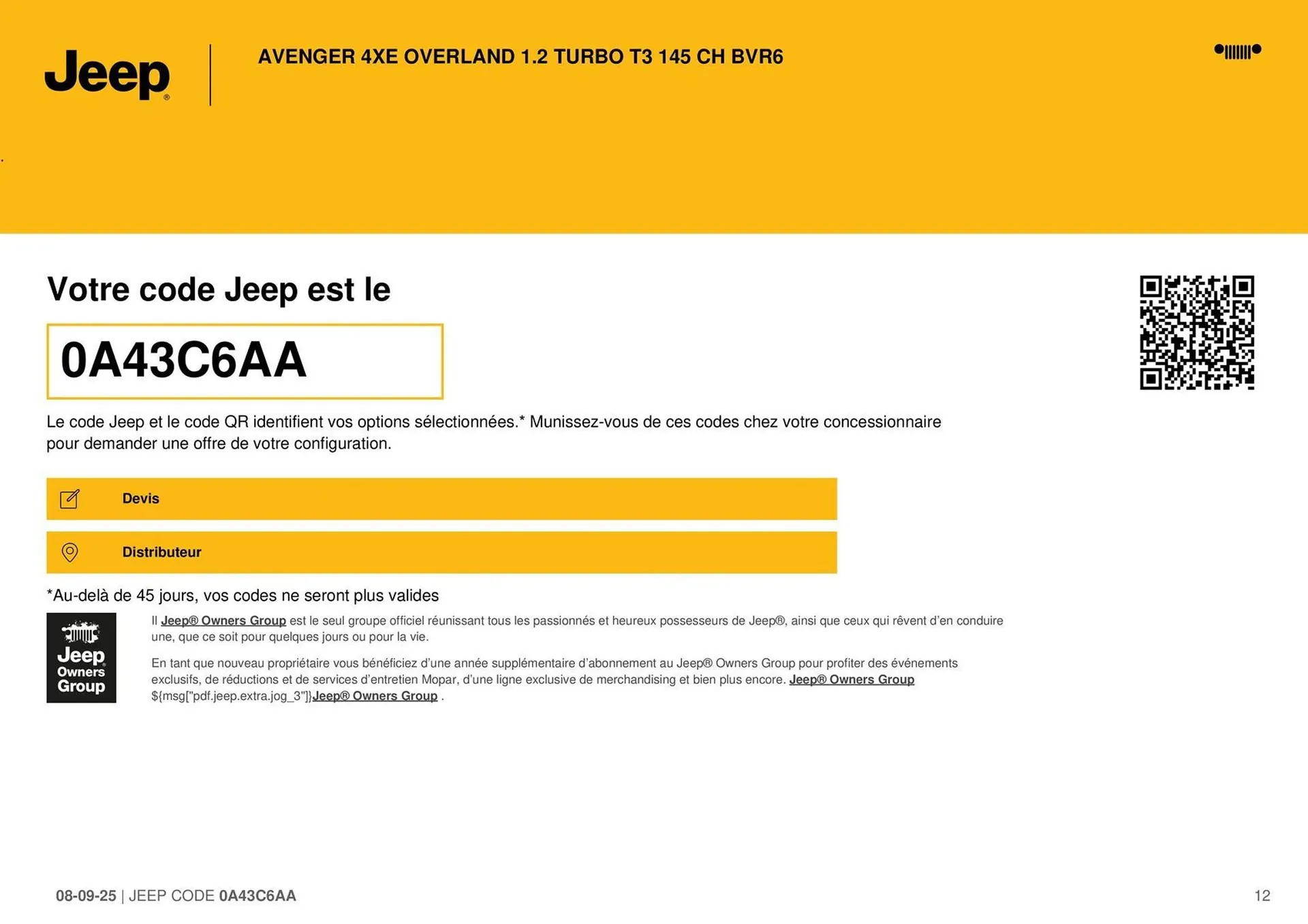 Catalogue Jeep du 8 septembre au 30 septembre 2026 - Catalogue page 12