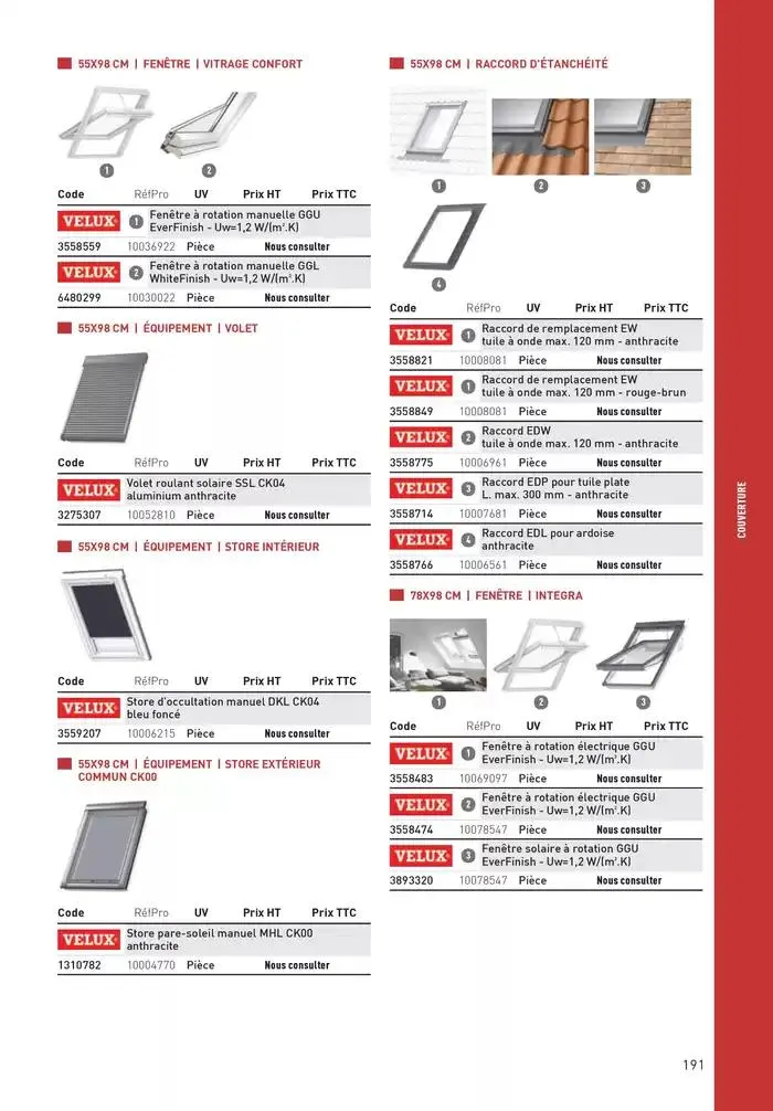 Matériaux 2025 du 1 janvier au 31 décembre 2025 - Catalogue page 191