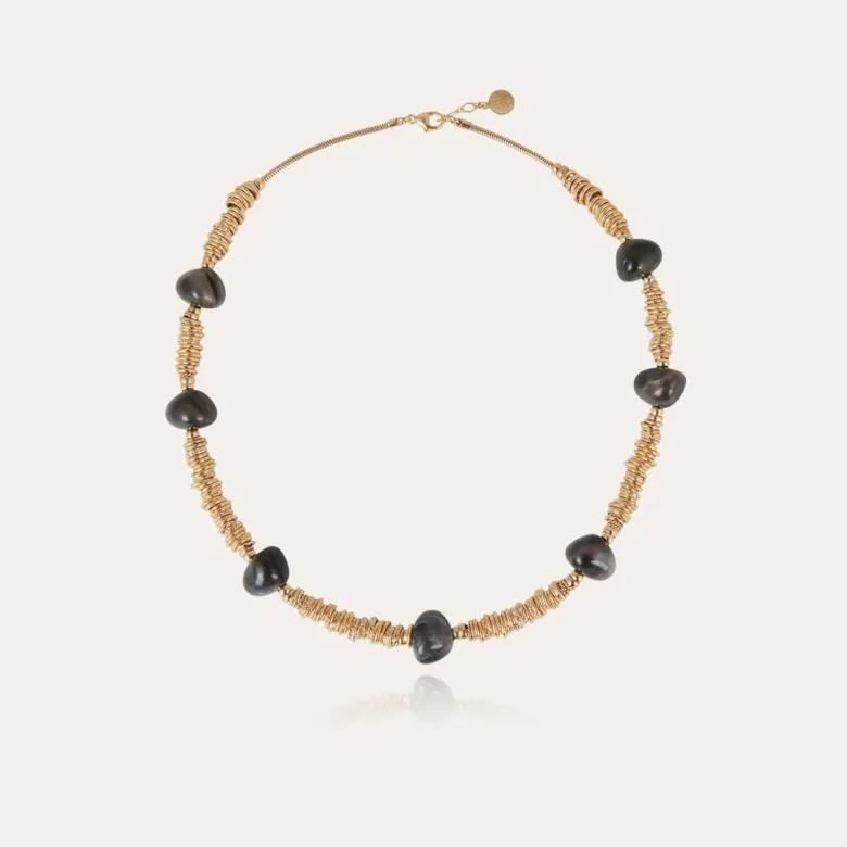 Biba necklace gold - Grey