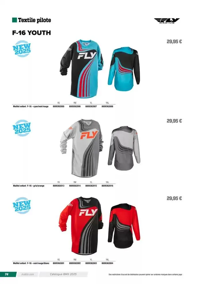 FLY RACING BMX 2025 du 12 avril au 31 décembre 2025 - Catalogue page 74