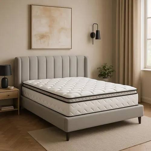 SAMPUR Matelas César 140x190 Cm - Mémoire De Forme - Surmatelas Intégré - 22 Cm - Technologie Pro-suit®