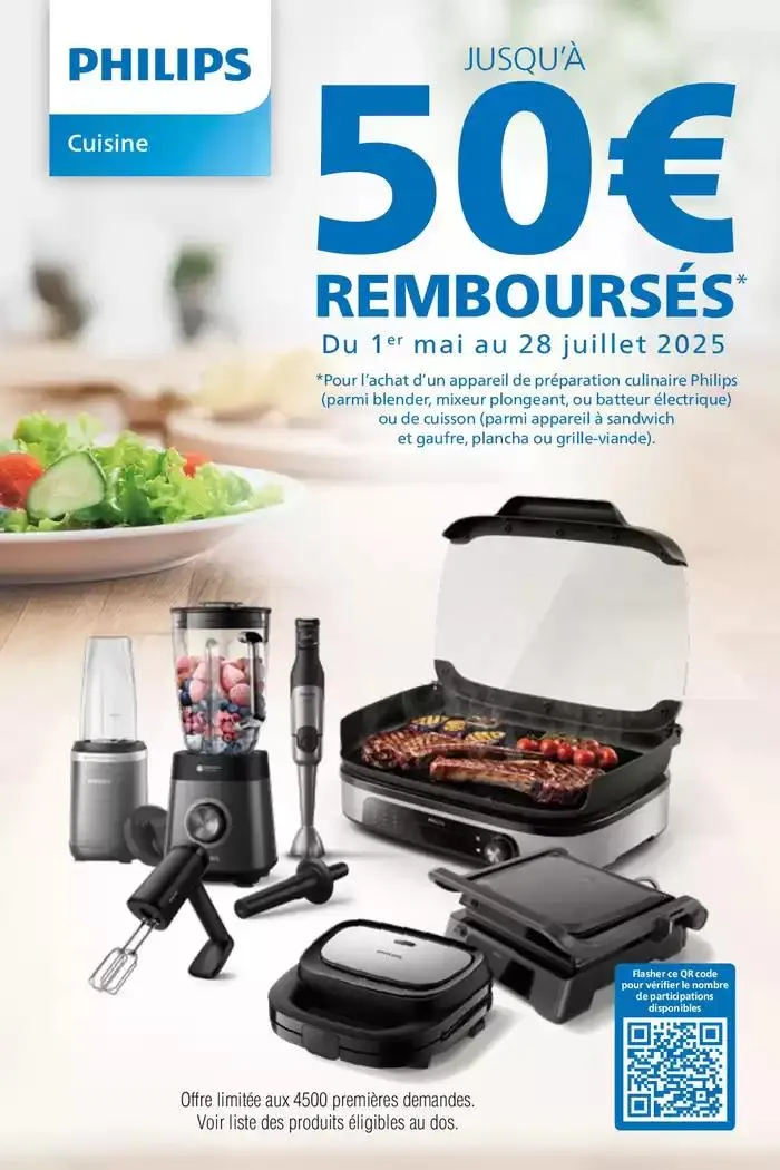 Offre Philips : Jusqu'à 50€ remboursés! du 2 mai au 28 juillet 2025 - Catalogue page 1