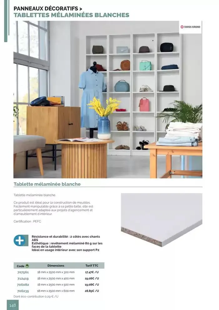 BOIS PANNEAUX 2025 2026 du 30 avril au 31 décembre 2026 - Catalogue page 148