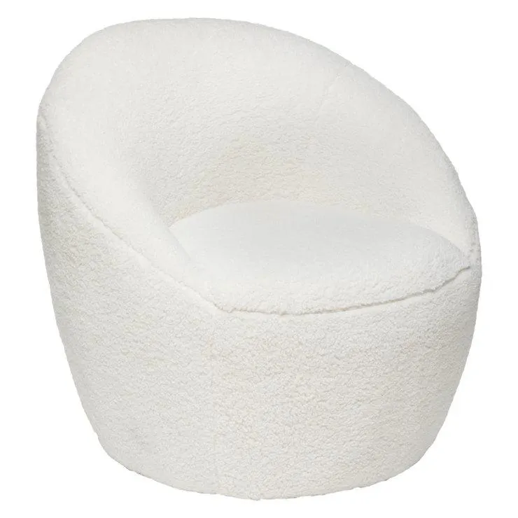 FAUTEUIL BOUCLETTE BLANC