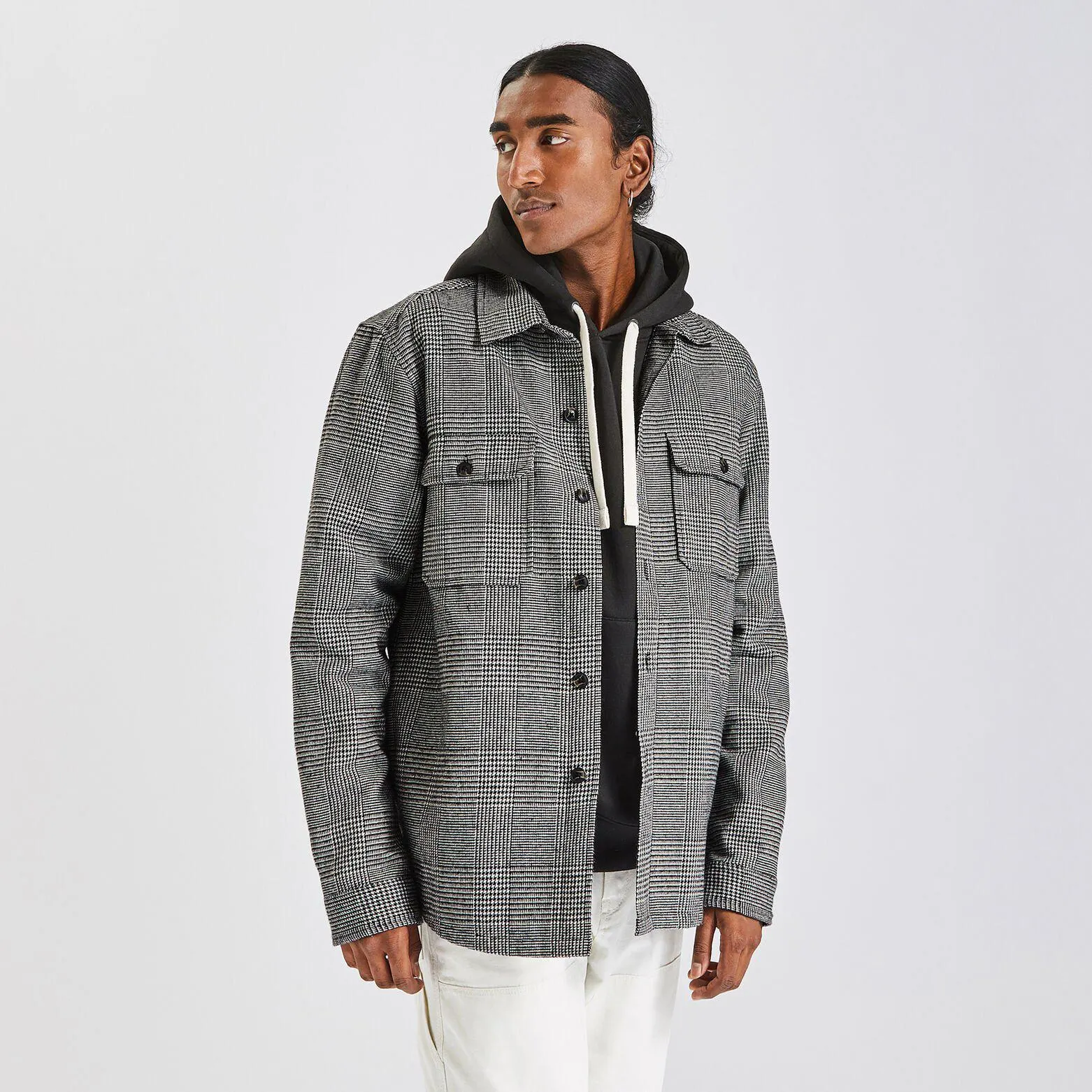 Surchemise à carreaux coton - Noir