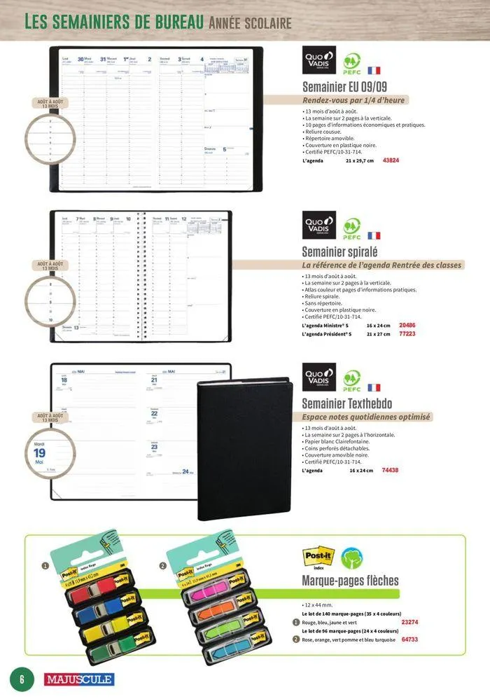 Les Agendas et Calendriers 2025 du 23 mai au 31 décembre 2025 - Catalogue page 6