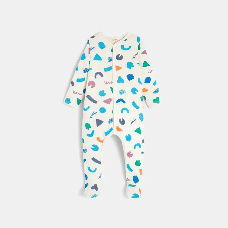 Dors-bien bébé garçon pointelle imprimés géométriques blanc Catimini