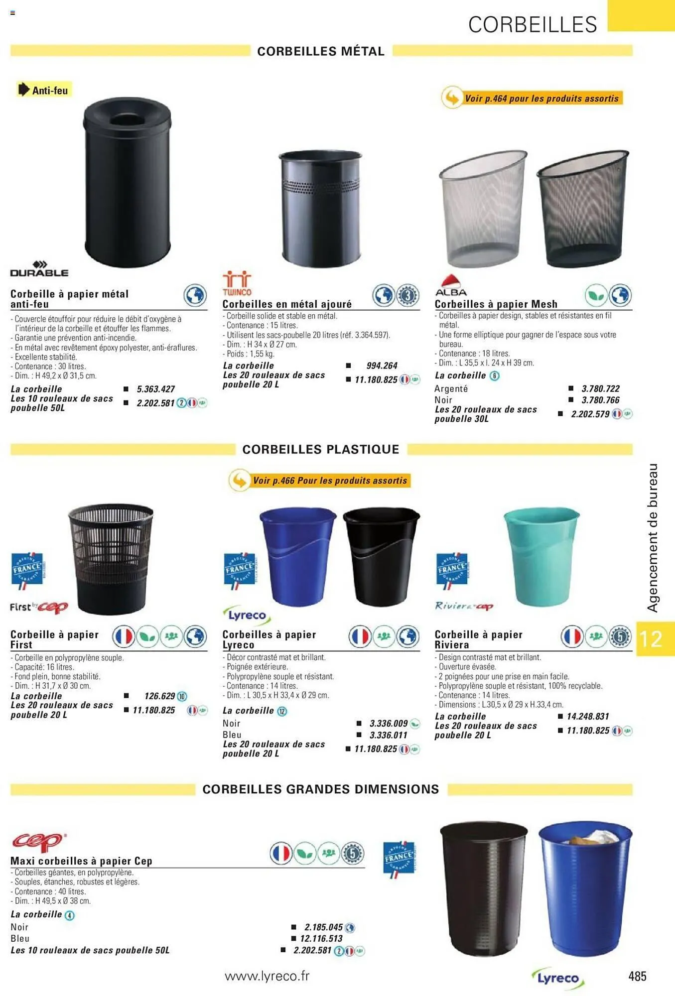 Catalogue Lyreco du 15 mai au 31 décembre 2023 - Catalogue page 485