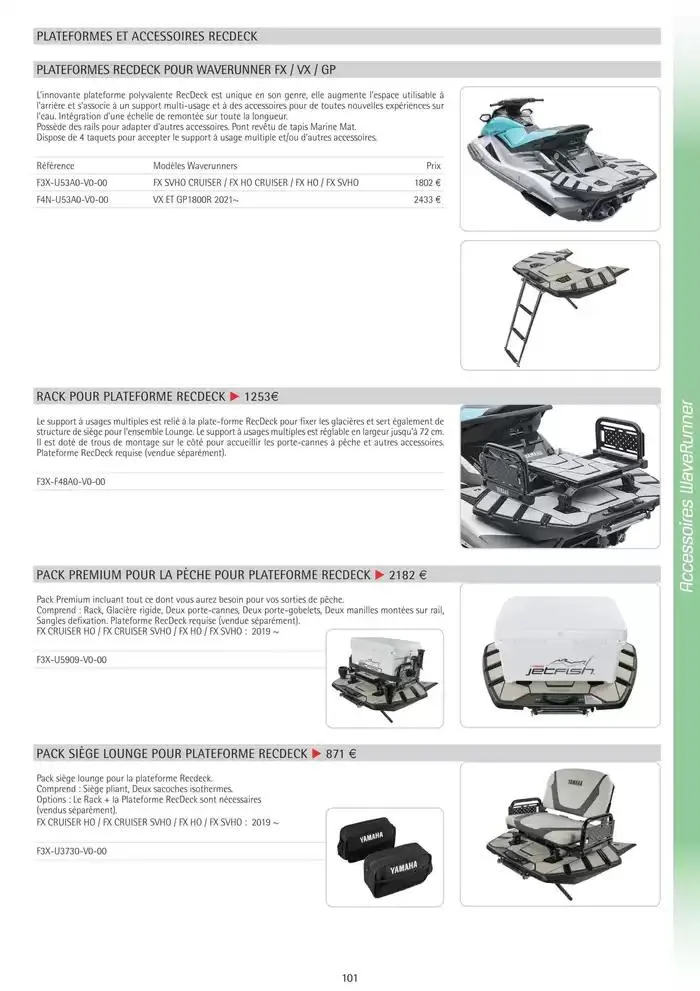 Catalogue Yamaha Marine - Accessoires Marine 2025 du 1 mars au 31 mars 2025 - Catalogue page 101