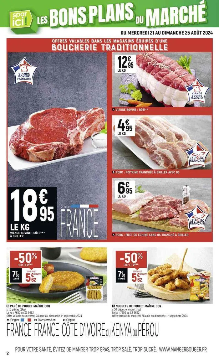 SPAR ici, le top des promos ! du 21 août au 1 septembre 2024 - Catalogue page 4