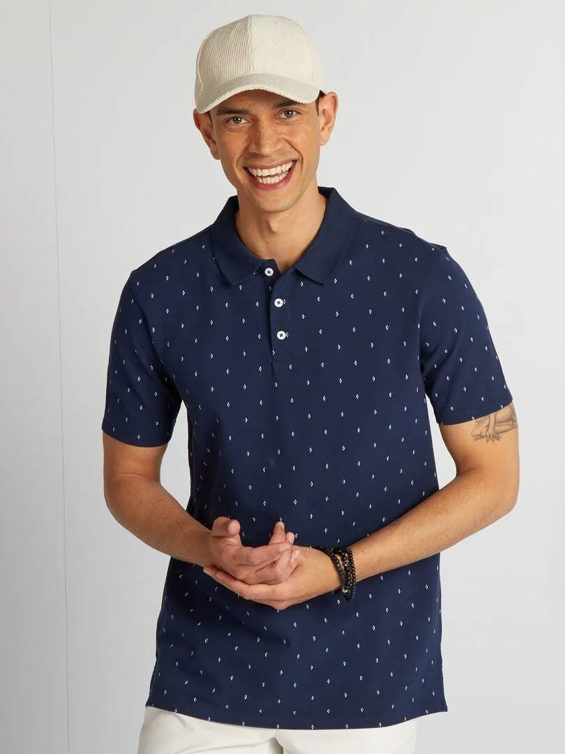 Polo estampado - AZUL