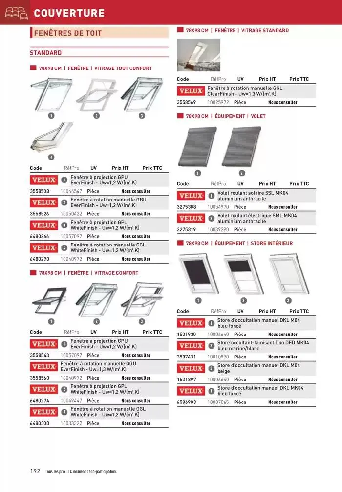 Matériaux 2025 du 1 janvier au 31 décembre 2025 - Catalogue page 192