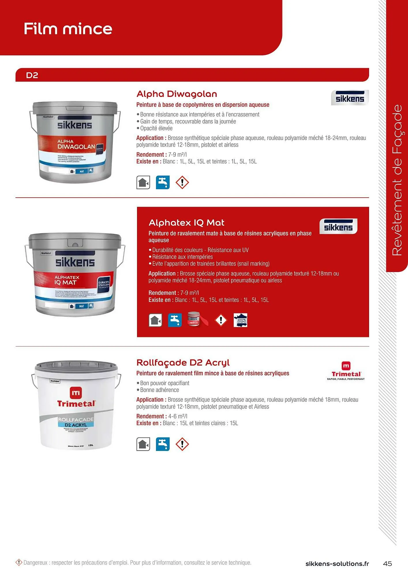 Catalogue Sikkens Solution du 8 janvier au 28 décembre 2025 - Catalogue page 45