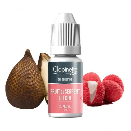 FRUIT DU SERPENT LITCHI SEL DE NICOTINE 10ML CLOPINETTE