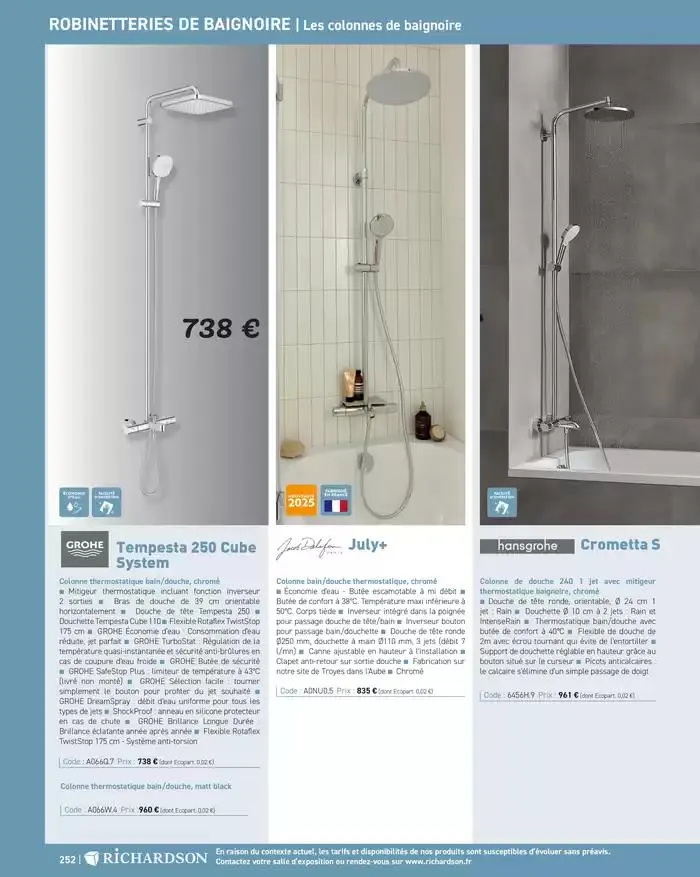 SALLE DE DE BAINS ET CARRELAGE 2025 du 11 avril au 31 décembre 2025 - Catalogue page 254
