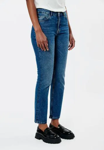 Jean straight bleu femme