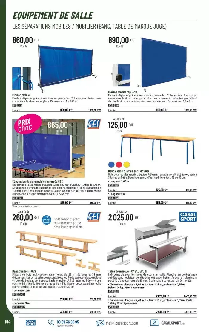 ÉQUIPEMENT SPORTIF du 6 mars au 31 décembre 2025 - Catalogue page 166