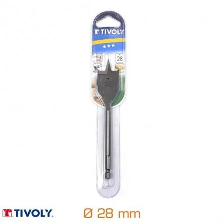 MECHE BOIS PLATE QUEUE HEXA Ø28MM - TIVOLY