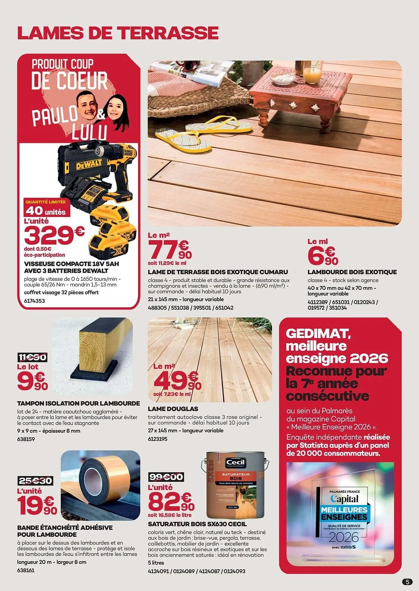 Catalogue Gedimat du 2 mars au 4 avril 2026 - Catalogue page 5