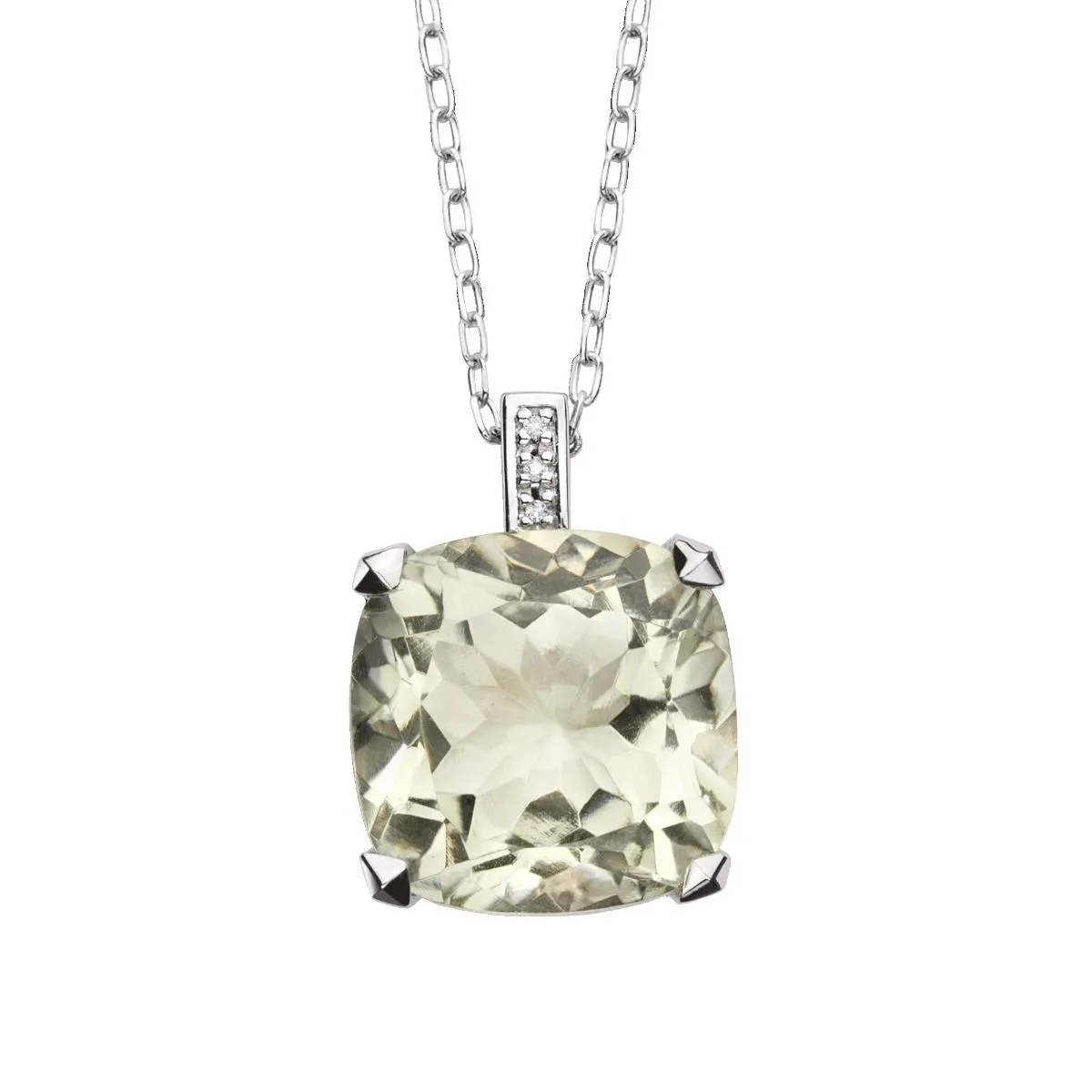 Pendentif Petit Visage d'Amour, améthyste verte