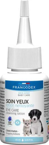 Lotion nettoyante antibactérienne pour yeux du chiot et du chaton