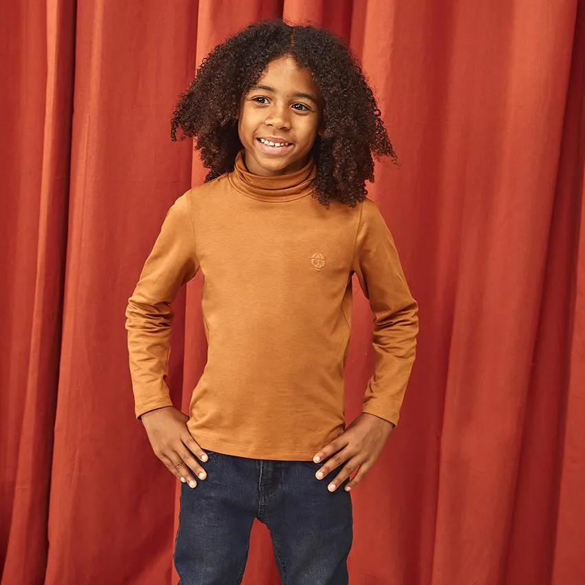 Lot de 2 sous-pulls col roulé en jersey uni pour garçon