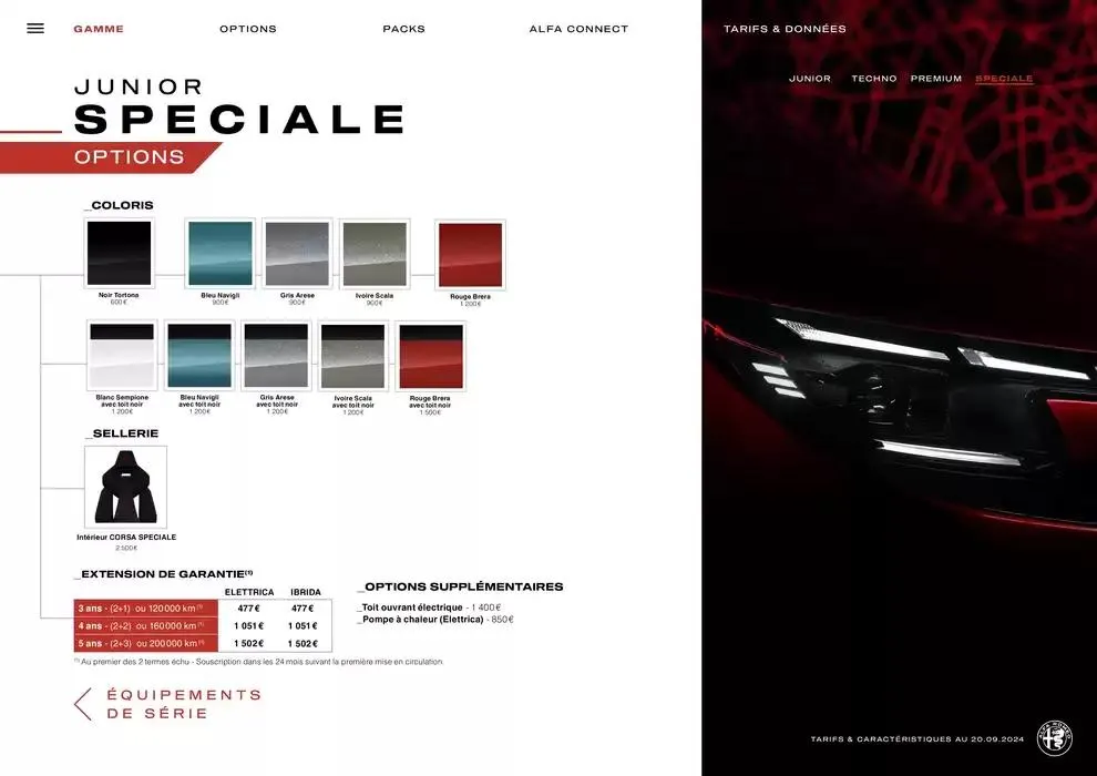 Catalogue Alfa Romeo JUNIOR du 10 octobre au 10 octobre 2025 - Catalogue page 12