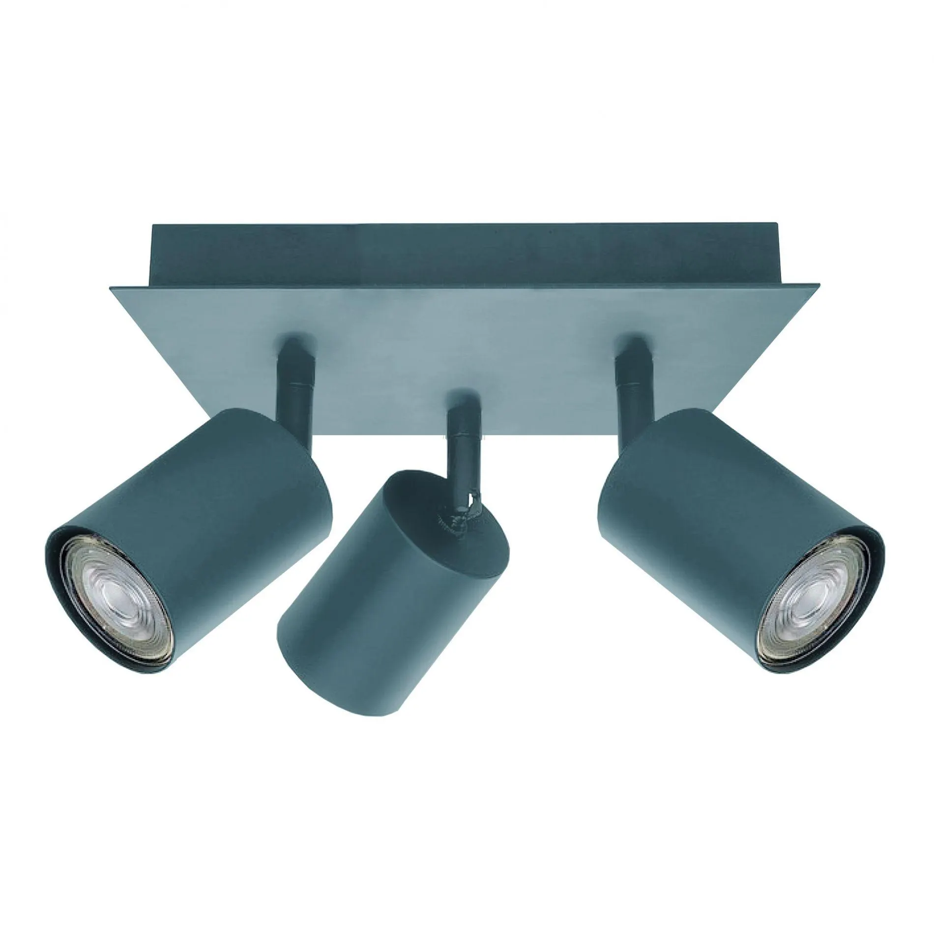 Plafonnier 3 spots FORM en métal bleu