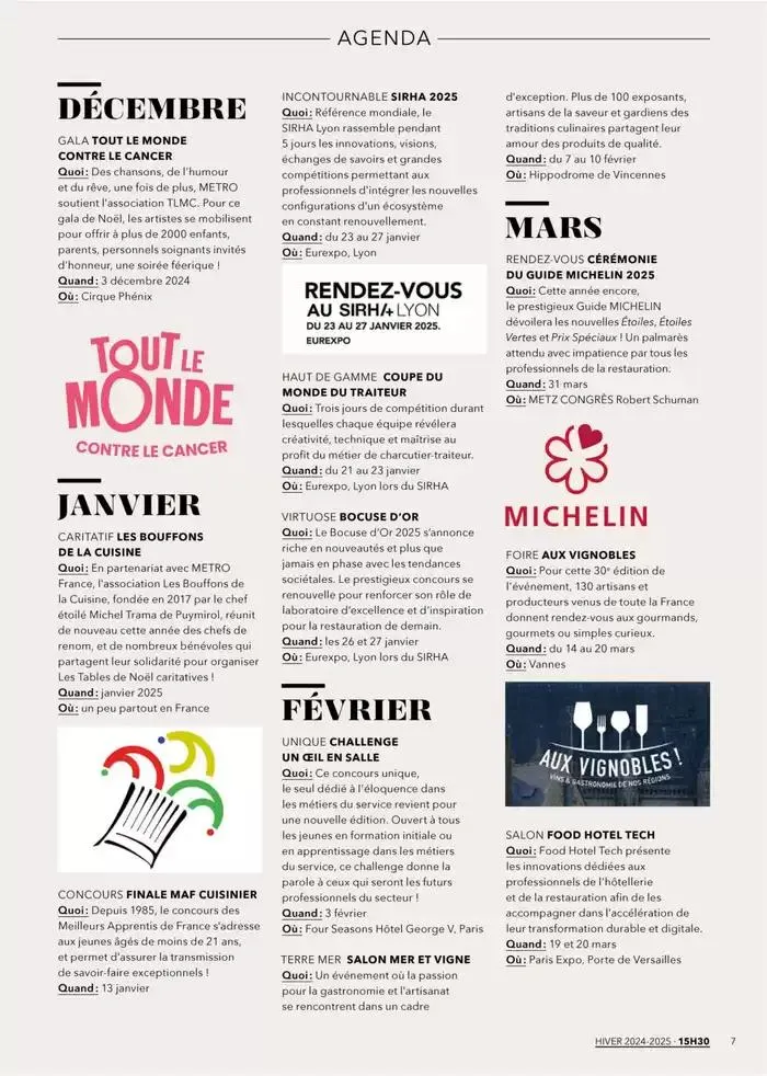 Metro Magazine 15h30 N°12 du 16 décembre au 30 avril 2025 - Catalogue page 67