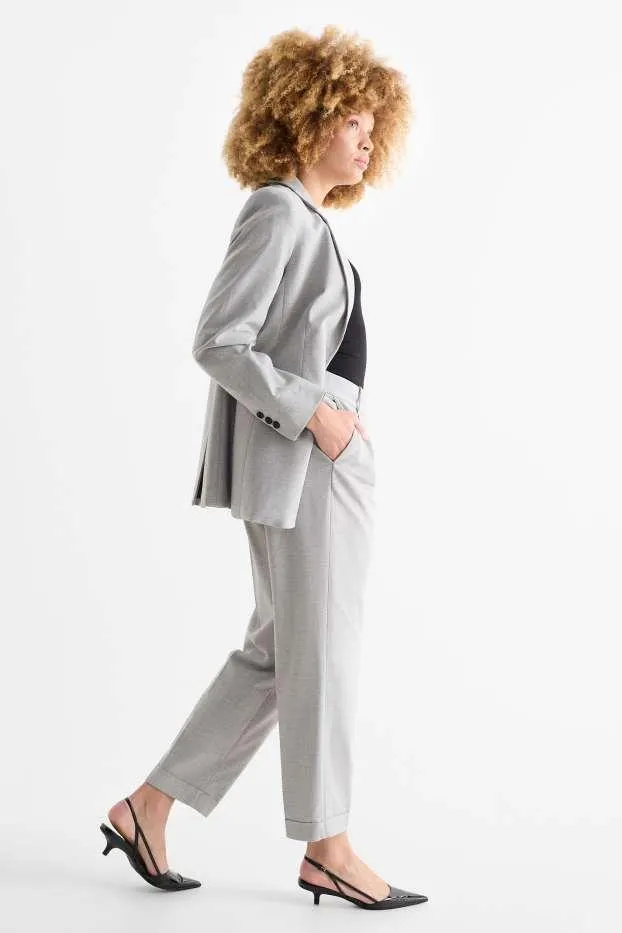 Business trousers - high-rise waist - regular fit