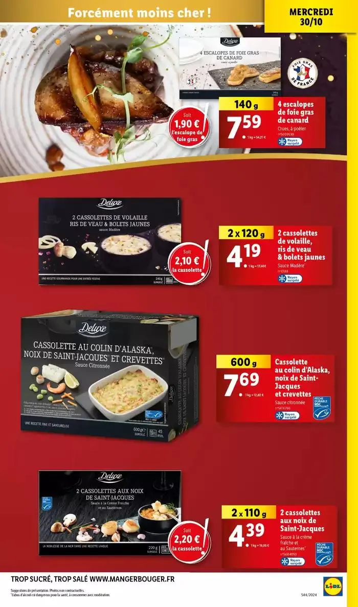 Bénéficiez de promotions sur une sélection de produits, incluant viande, fruit et fromage du 30 octobre au 5 novembre 2024 - Catalogue page 23