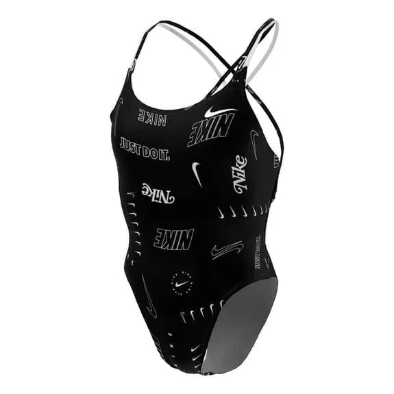 Maillot de bain Nike Swim Modern Spiderback One Piece noir blanc femme