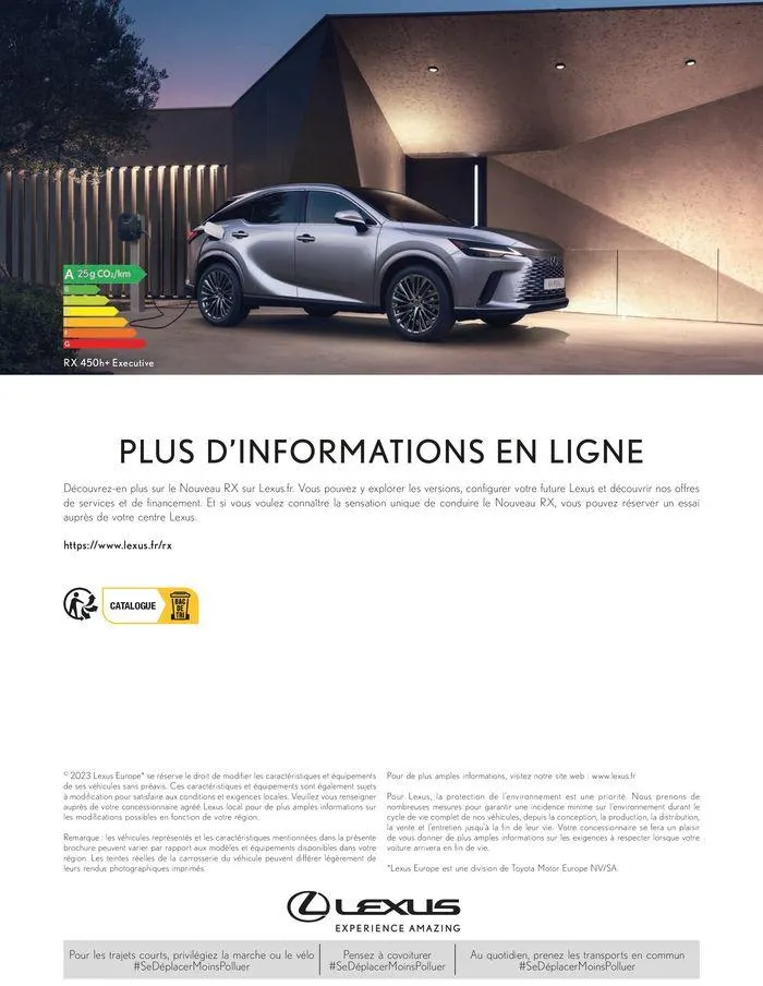 Lexus NOUVEAU RX du 24 juin au 28 février 2025 - Catalogue page 64