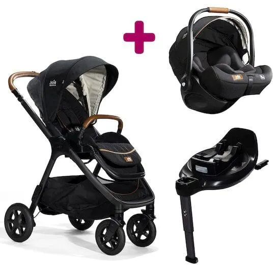 Pack poussette duo Finiti Eclipse + coque I-Level Eclipse + Base Encore