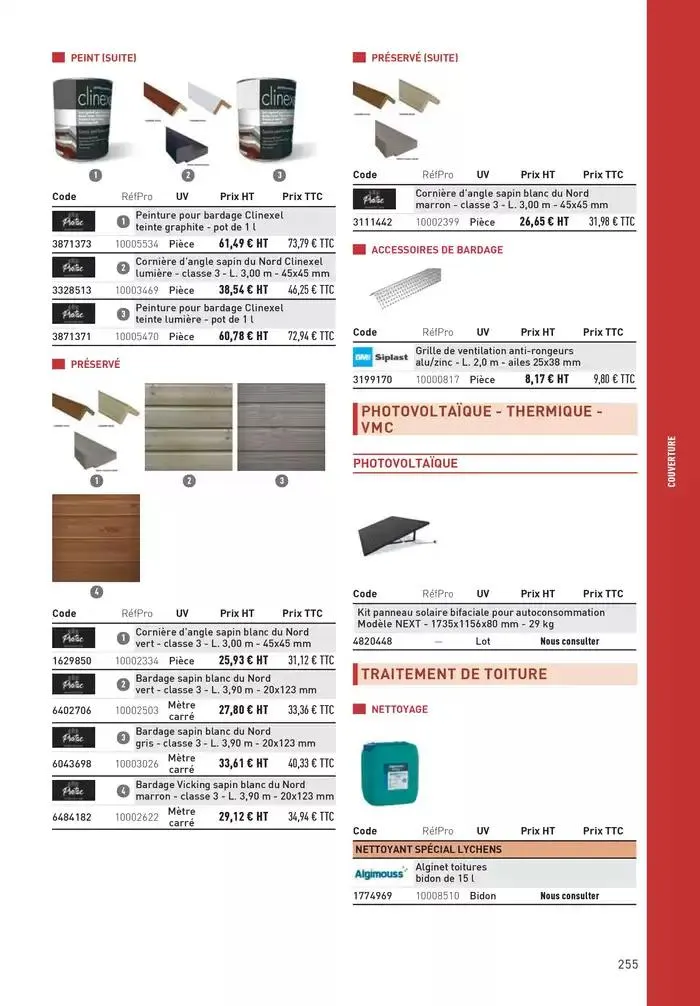 Matériaux 2025 du 1 janvier au 31 décembre 2025 - Catalogue page 255