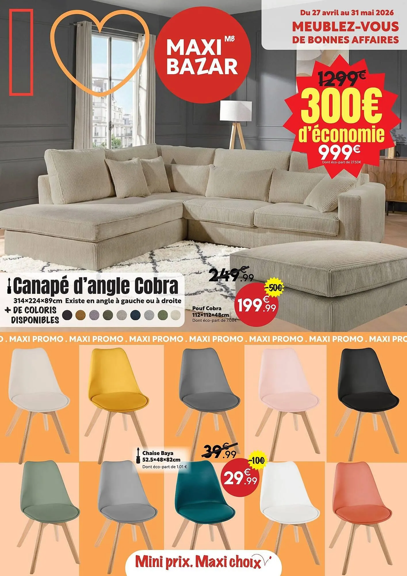 Catalogue Maxi Bazar du 27 avril au 31 mai 2026 - Catalogue page 1