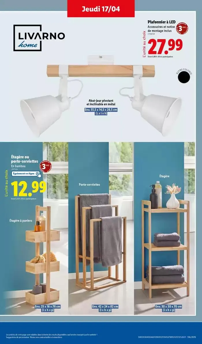 Découvrez la sélection de produits mode et bricolage à prix Lidl ! du 14 avril au 17 avril 2025 - Catalogue page 31