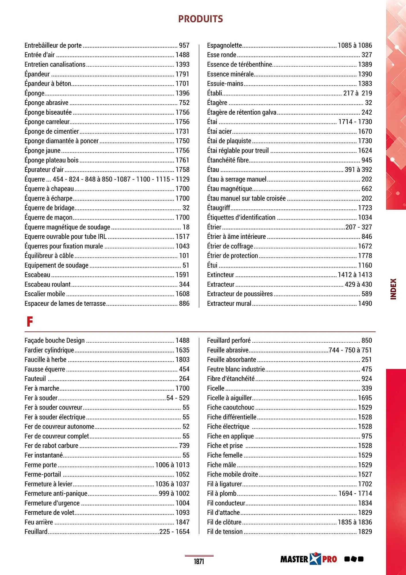 Catalogue Master Pro du 28 janvier au 30 décembre 2028 - Catalogue page 1875