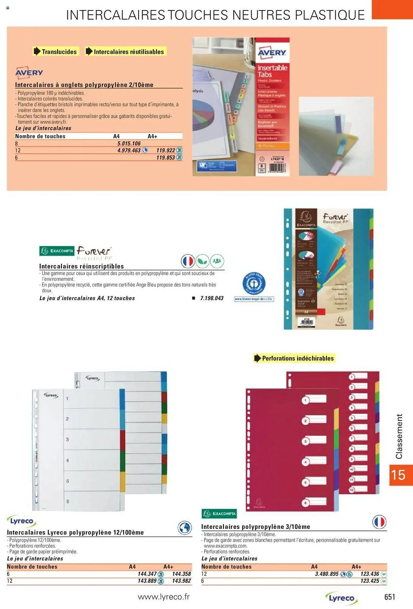 Catalogue Lyreco du 15 mai au 31 décembre 2023 - Catalogue page 651