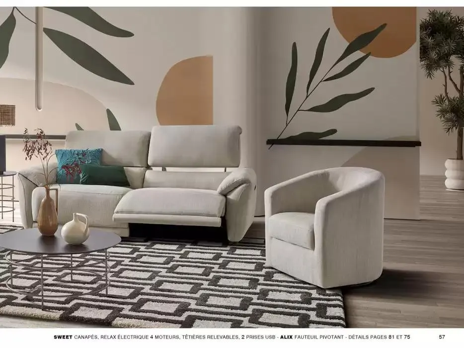 Catalogue Canapés et Fauteuils 2025  du 1 janvier au 31 décembre 2025 - Catalogue page 57