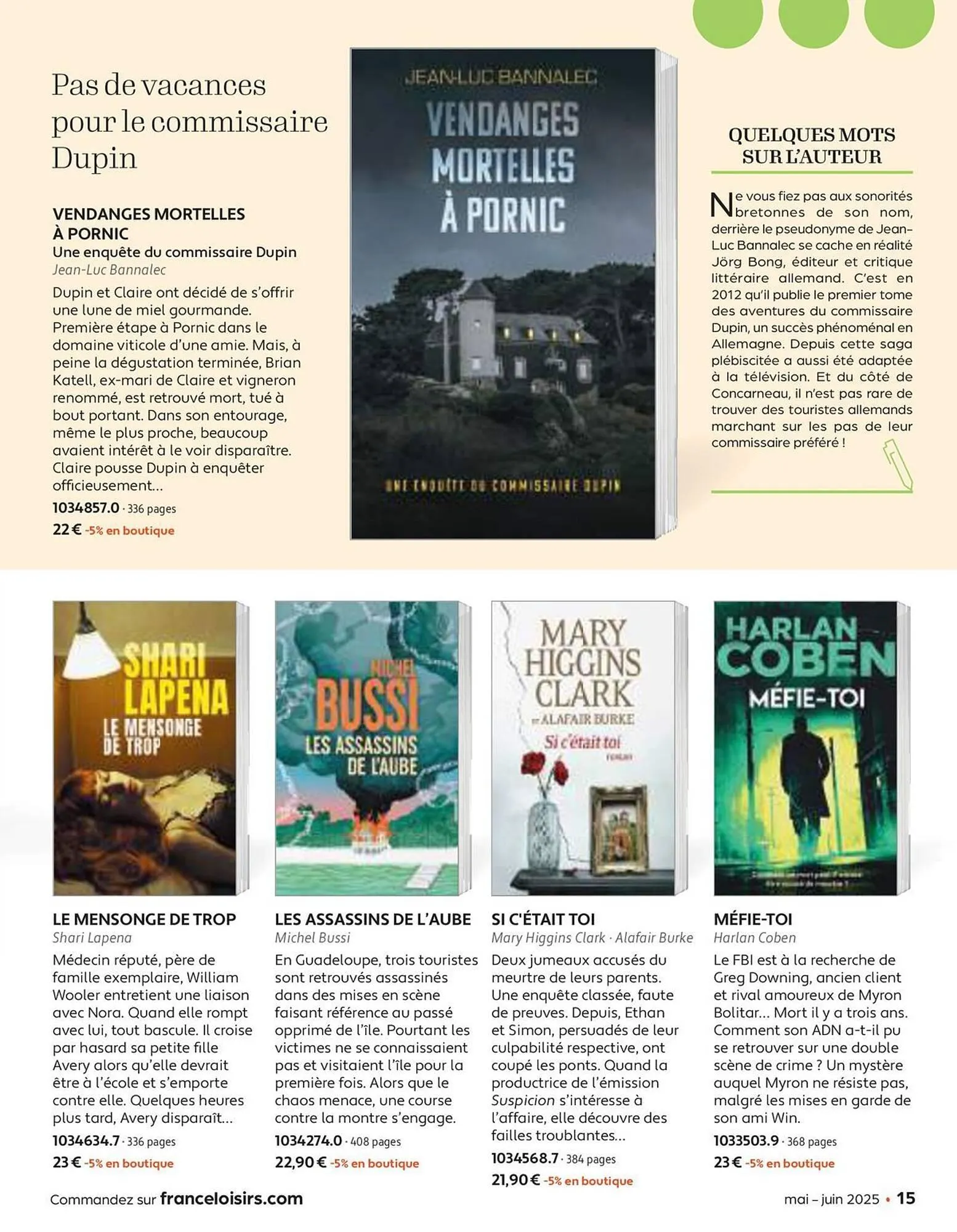 Catalogue France Loisirs du 30 avril au 30 juin 2025 - Catalogue page 15