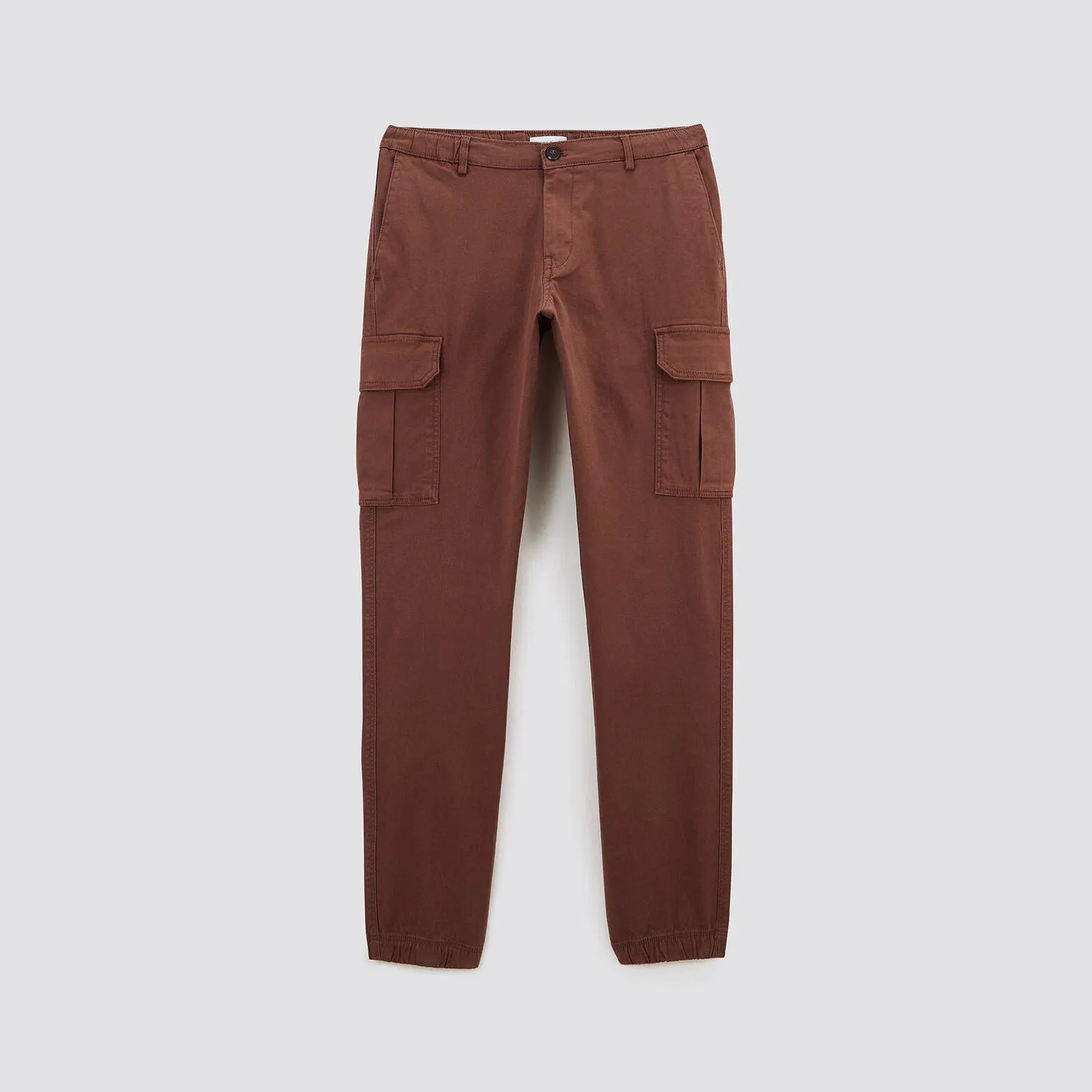 Pantalon chino forme cargo - Rouge