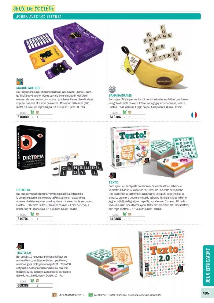 Nos Catalogues Thématiques du 1 janvier au 31 décembre 2025 - Catalogue page 497