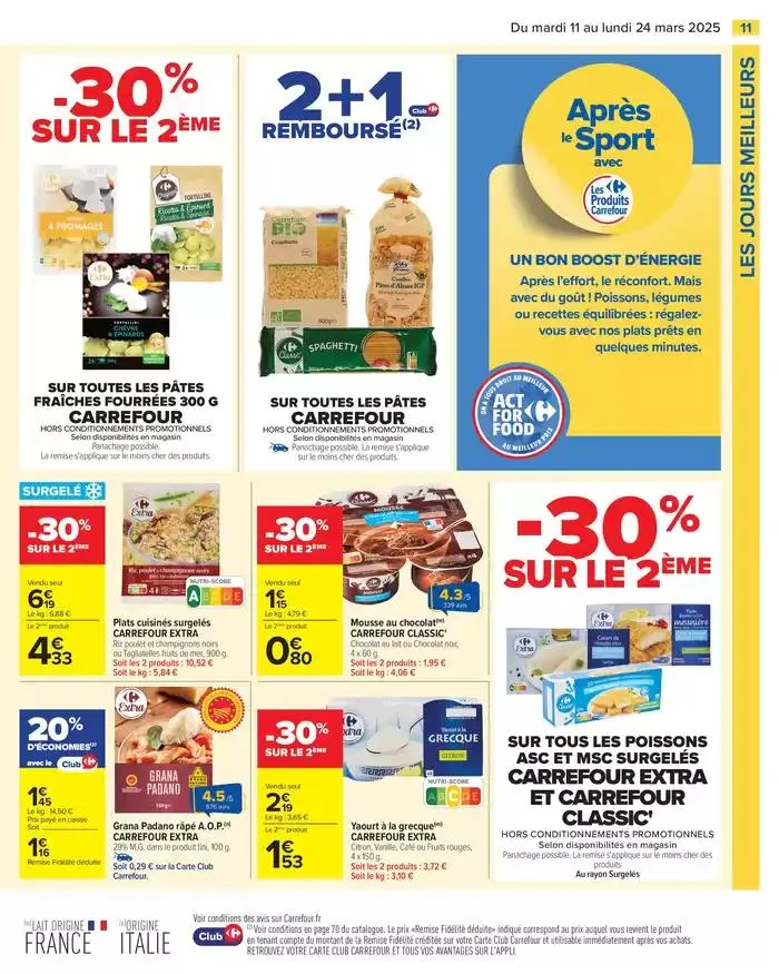 LES JOURS MEILLEURS AVEC LES PRODUITS CARREFOUR du 11 mars au 24 mars 2025 - Catalogue page 13