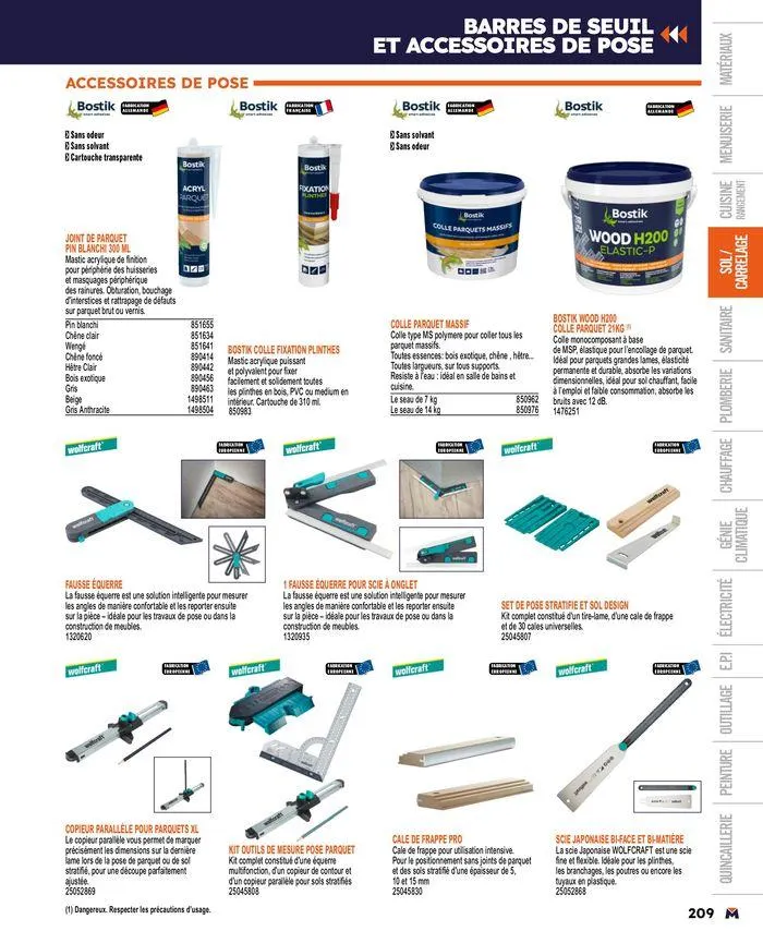 Guide produits 2024 du 15 mars au 31 décembre 2024 - Catalogue page 209