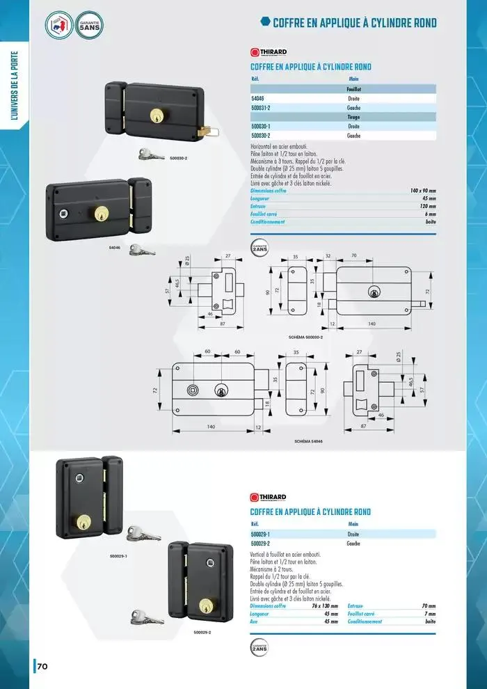 Guide Quincaillerie Serrurerie 2025 - 2026 du 1 avril au 1 avril 2026 - Catalogue page 72