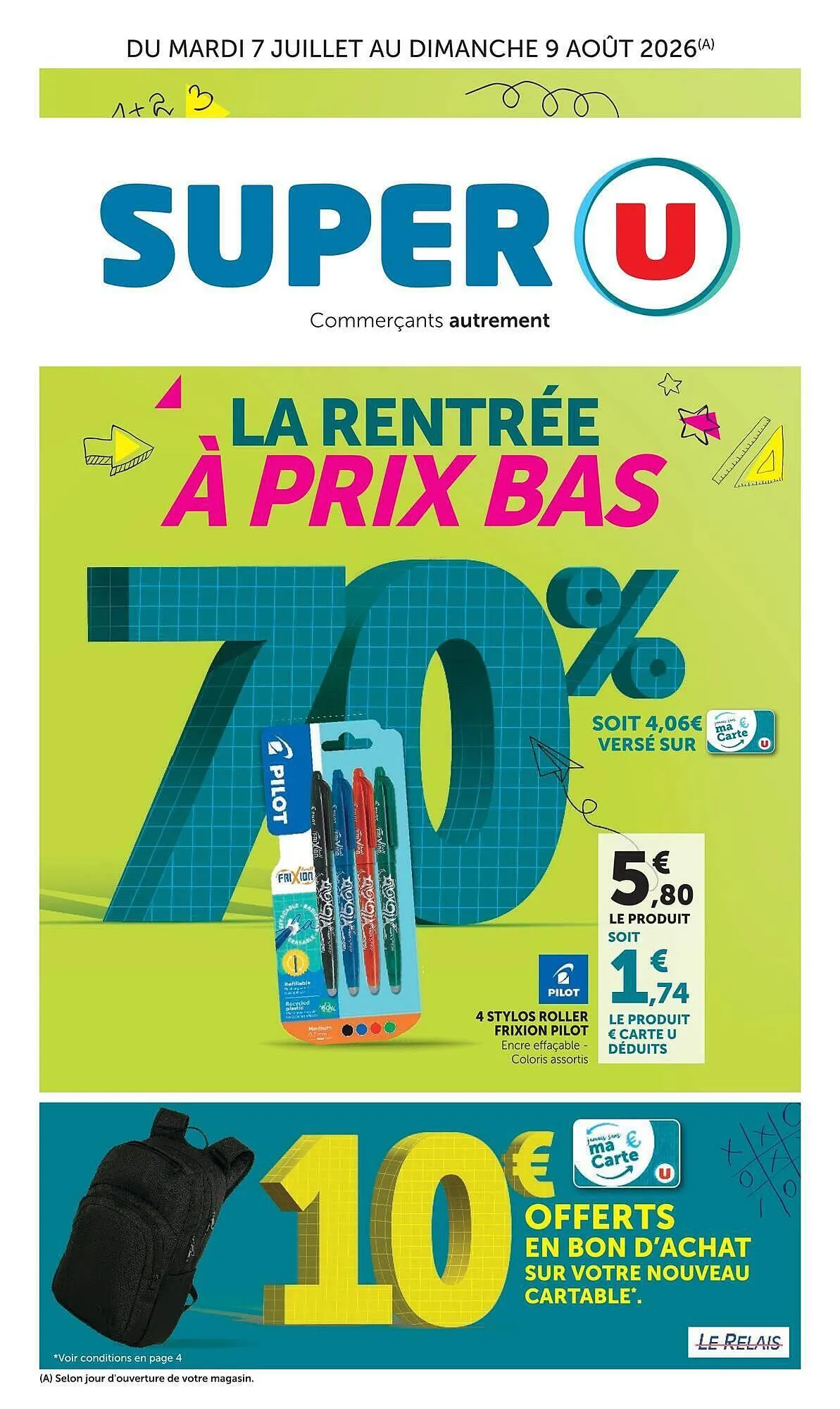 Catalogue Super U du 7 juillet au 9 août 2026 - Catalogue page 1