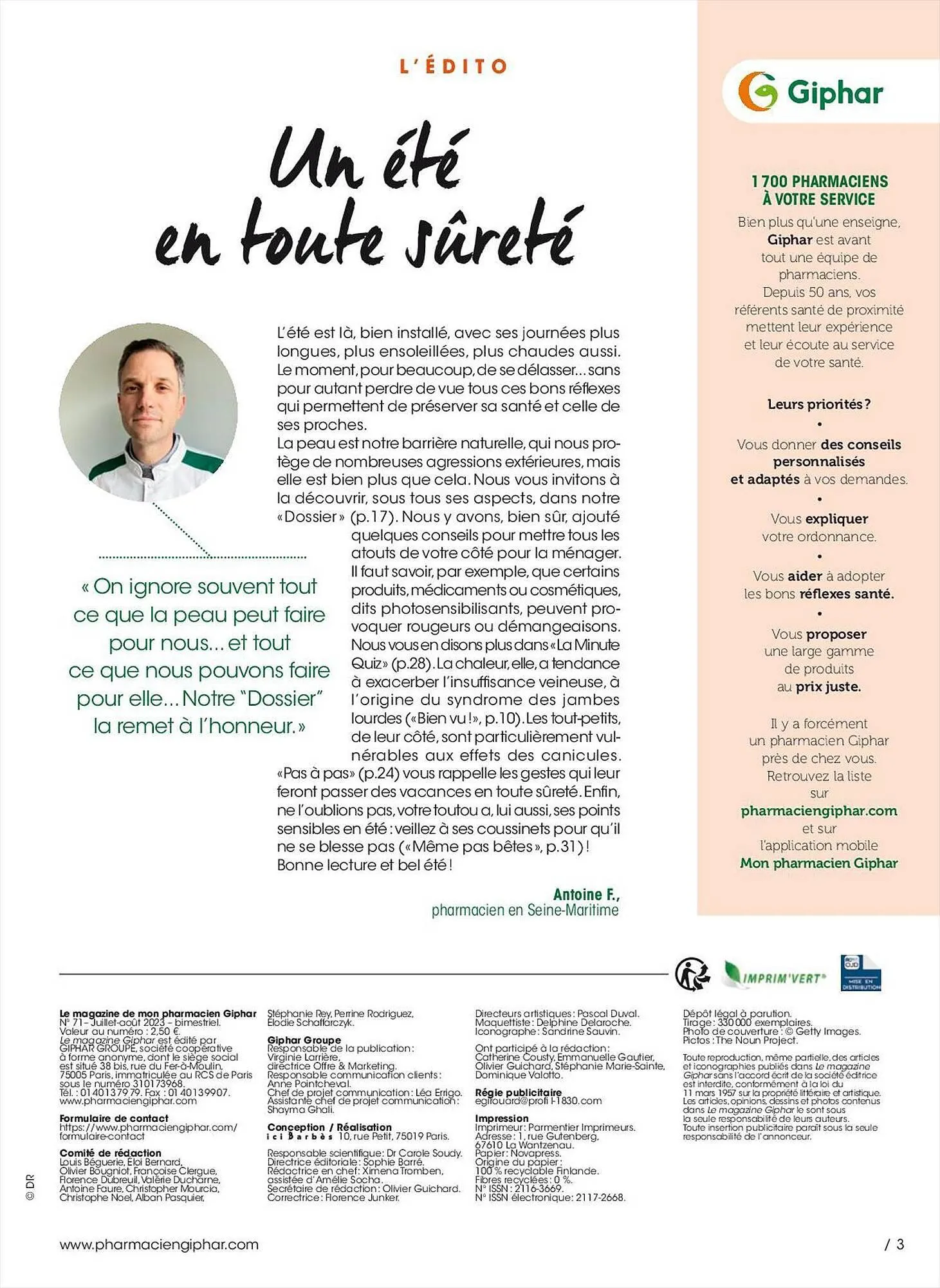 Catalogue Pharmacien Giphar du 1 janvier au 30 novembre 2023 - Catalogue page 3