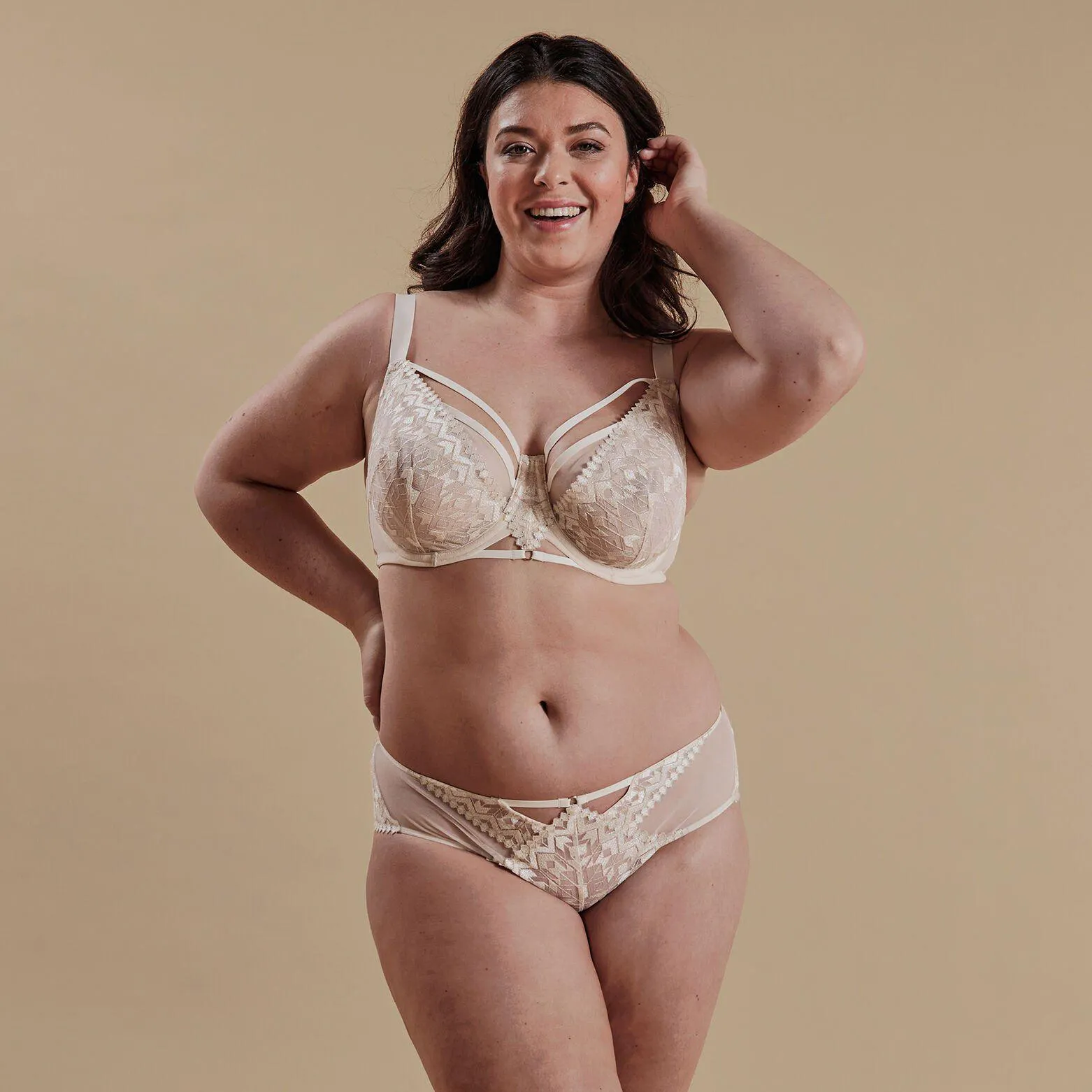 SOUTIEN-GORGE GRANDS BONNETS MULTICO BLANC